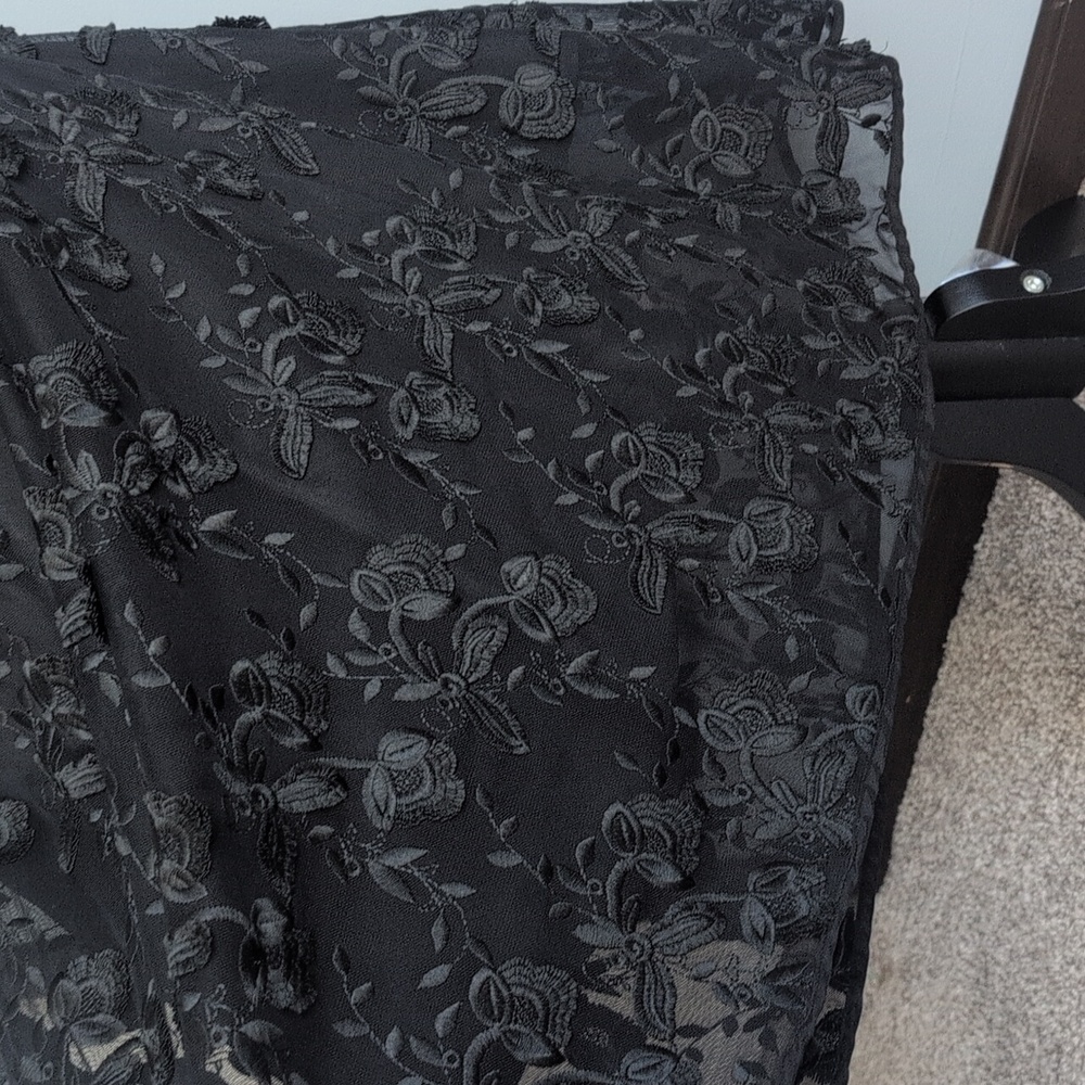 WHBM 3D Floral Lace Midi Dress 10 Fit And Flare - Picture 6 of 14